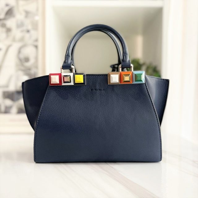 【美品・鑑定済】FENDI フェンディ トロワジュール 2way ハンドバッグ