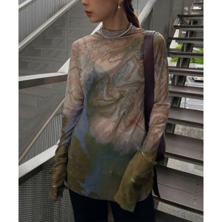 アメリヴィンテージ(Ameri VINTAGE)のAmeriのMEDI ERIN SHEER TOP(シャツ/ブラウス(長袖/七分))