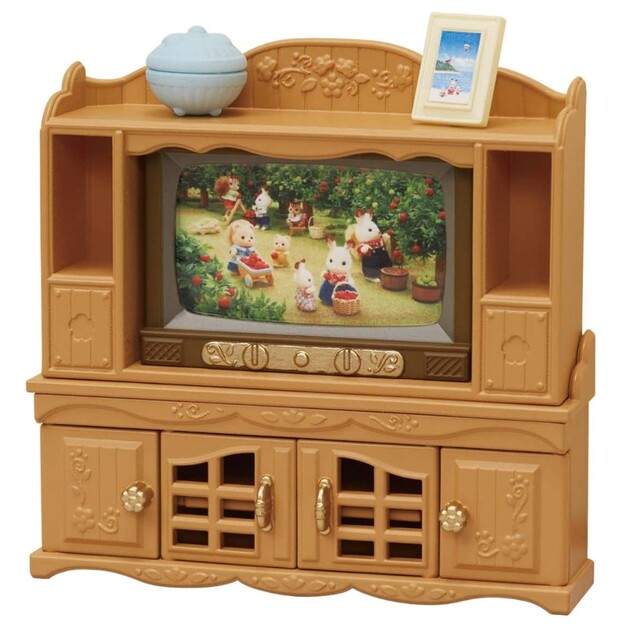 EPOCH(エポック)のシルバニアファミリー 家具 テレビ・テレビ台セット  キッズ/ベビー/マタニティのおもちゃ(ぬいぐるみ/人形)の商品写真