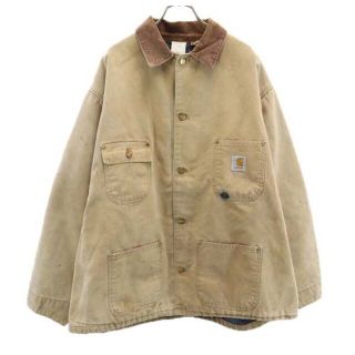 カーハート(carhartt)のカーハート 80s チョアコート カバーオール ワークジャケット キャメル Carhartt ダック地 裏起毛 ヴィンテージ メンズ 【中古】 【R221207】(ダッフルコート)