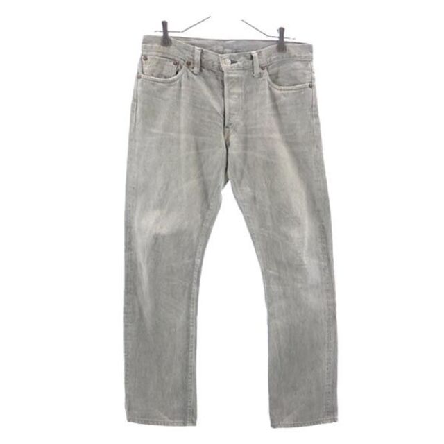 RRL ストレート デニムパンツ W30 グレー ダブルアールエル ボタン