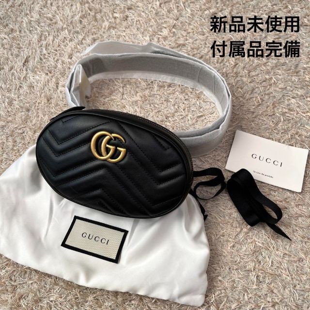 新品GUCCI グッチ GGマーモント ウエストバック ボディーバッグ - 通販