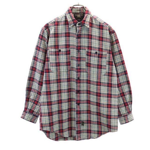 RRL - RRL 90s 初期黒タグ 赤三ツ星 チェック 長袖 シャツ S ダブル