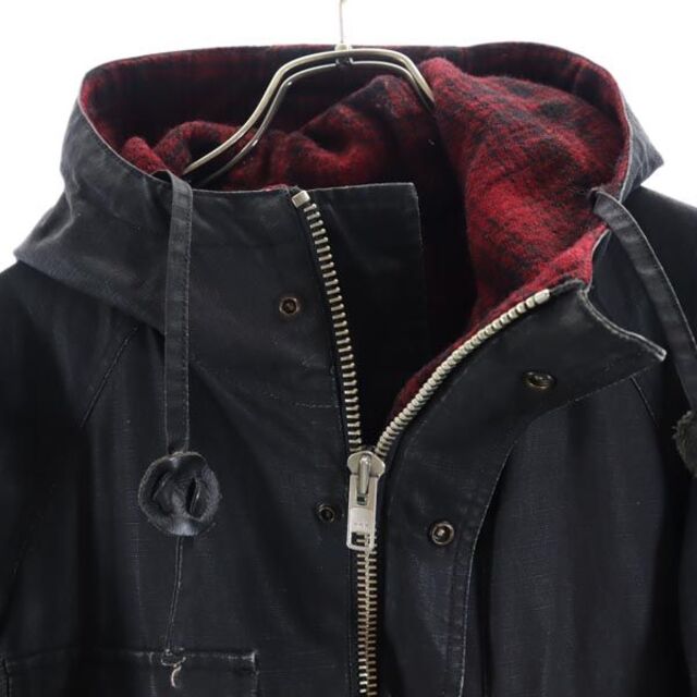 ウールリッチ USA製 マウンテンパーカー XS 黒 WOOLRICH リップストップ地 メンズ   【221205】 5