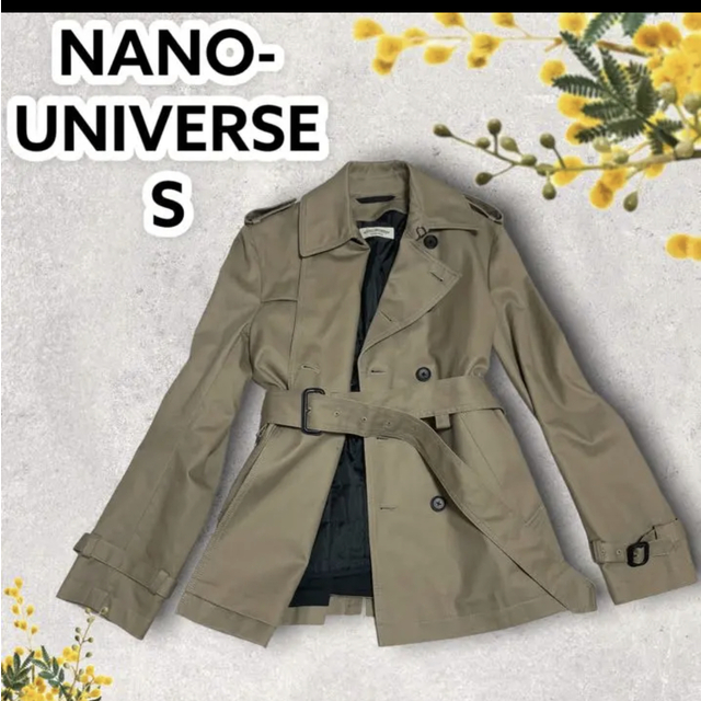 nano・universe(ナノユニバース)の美品◎NANO-UNIVERSE ライナー付き　トレンチコート　S レディースのジャケット/アウター(トレンチコート)の商品写真