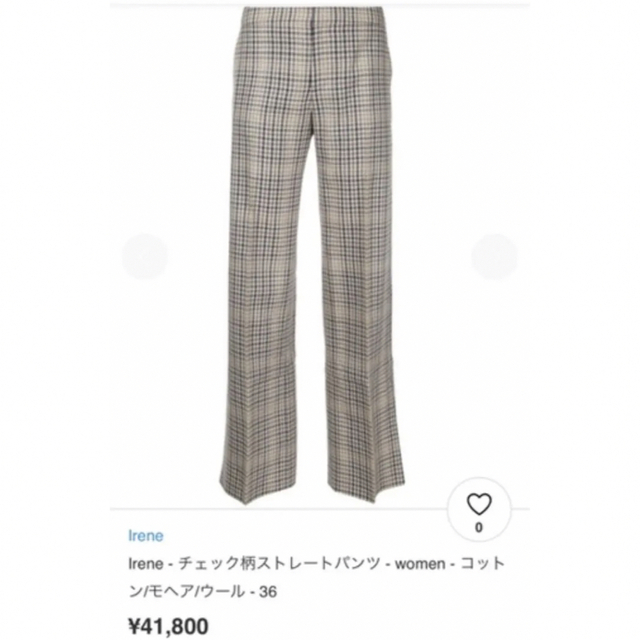 アイレネ IRENE チェックパンツ-