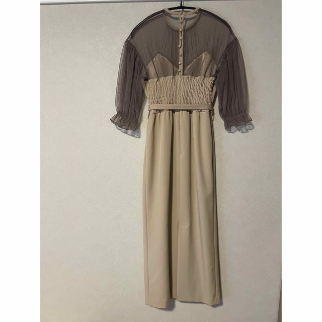 Ameri VINTAGE(アメリヴィンテージ)のアメリビンテージ　AIRY SLEEVE TIGHT DRESS レディースのワンピース(ロングワンピース/マキシワンピース)の商品写真