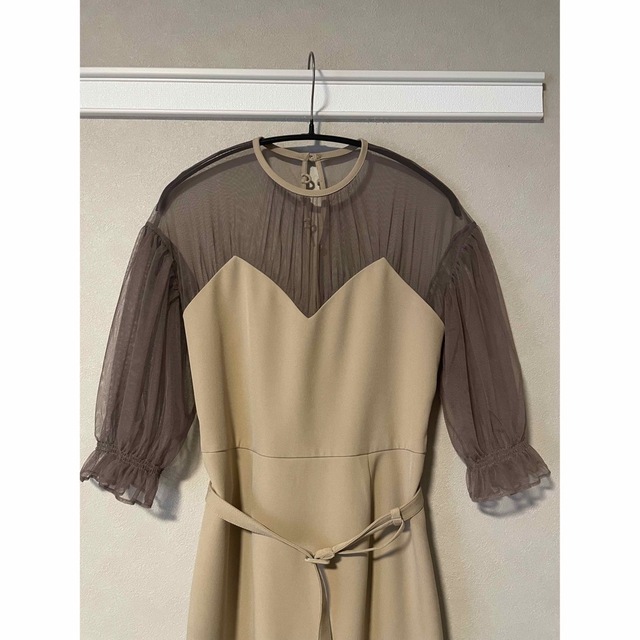 Ameri VINTAGE(アメリヴィンテージ)のアメリビンテージ　AIRY SLEEVE TIGHT DRESS レディースのワンピース(ロングワンピース/マキシワンピース)の商品写真