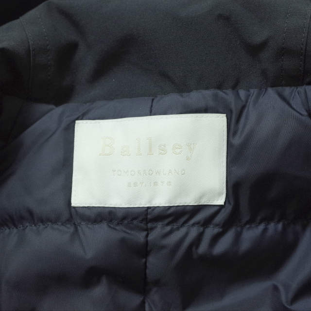 Ballsey(ボールジィ)のBallsey ボールジィ 20AW ポリエステルコットンファイユ フーデッドダウンコート 11-08-05-08401 34 ネイビー TOMORROWLAND アウター【中古】【Ballsey】 レディースのジャケット/アウター(ダウンコート)の商品写真