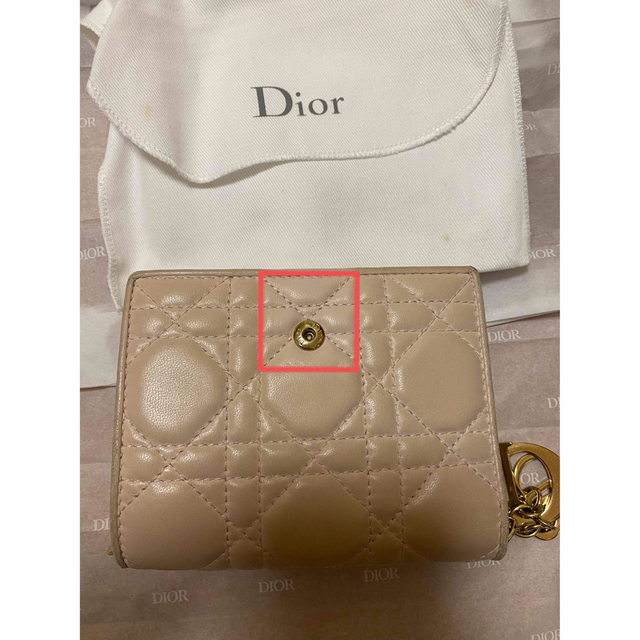 Dior クリスチャンディオール  カナージュ　二つ折り財布　ロータスウォレット 6