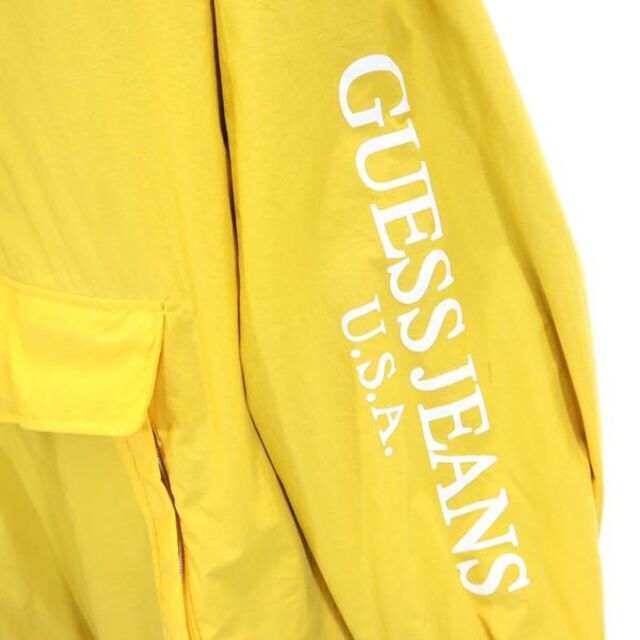 ゲス ハーフジップ マウンテンパーカー M 黄 Guess メンズ 【中古】 【221209】