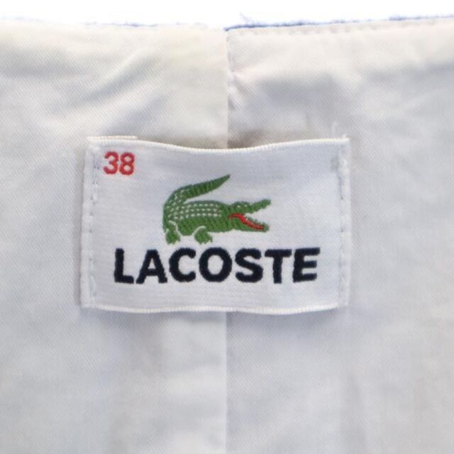 LACOSTE - ラコステ ウールブレンド コート 38 紺 LACOSTE ノーカラー