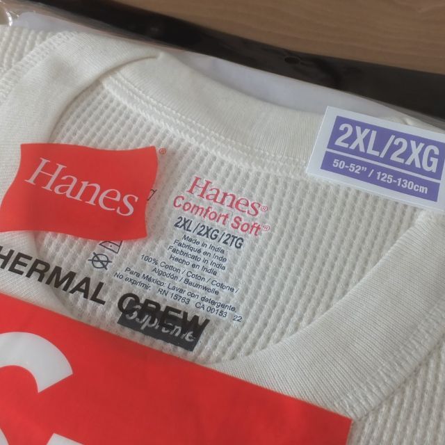 Supreme(シュプリーム)のsupreme hanes thermal crew　white メンズのトップス(Tシャツ/カットソー(七分/長袖))の商品写真