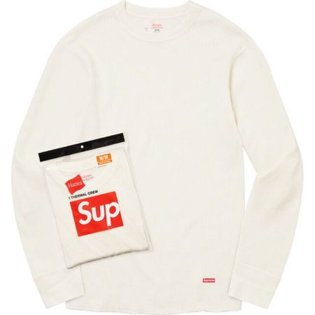 Supreme(シュプリーム)のsupreme hanes thermal crew　white メンズのトップス(Tシャツ/カットソー(七分/長袖))の商品写真