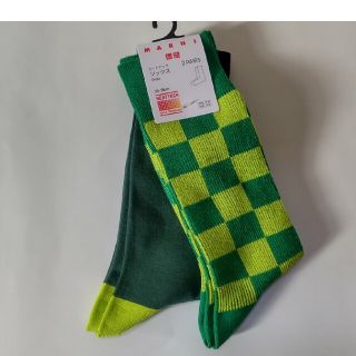 ユニクロ(UNIQLO)の【新品・未使用】ユニクロ マルニヒートテックソックス  2足セットグリーン(ソックス)