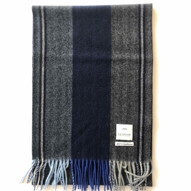 店舗良い fairfax カシミア100% マフラー グレー