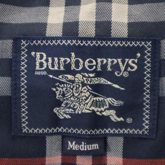 バーバリーズ 80s 90s 2way ダウンライナー付 ステンカラーコート M ネイビー Burberrys 裏 ノバチェック メンズ 【中古】  【221210】