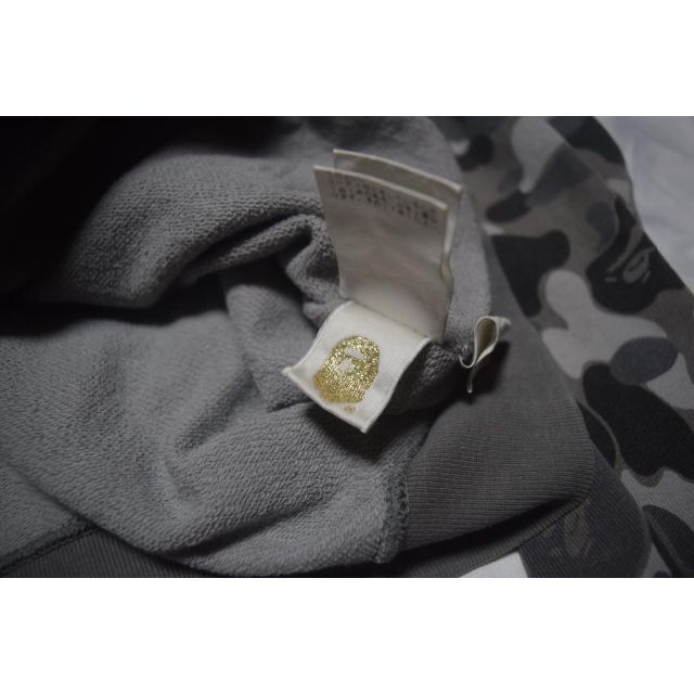 メンズ A bathing ape カモ フルジップマルチカラーパーカー