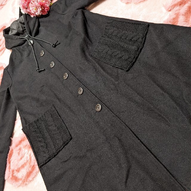 LIZ LISA(リズリサ)のリズリサ❤黒❤フード調整出来る❤身幅超！余裕❤レア❤ロング❤コート レディースのジャケット/アウター(ロングコート)の商品写真