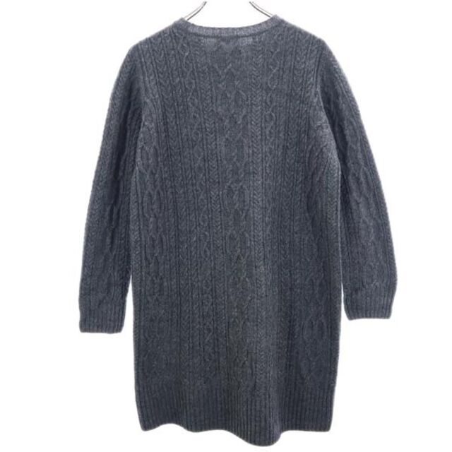 マッキントッシュフィロソフィー ウールブレンド ニット ワンピース 38 グレー MACKINTOSH PHILOSOPHY 長袖 ケーブル編み レディース 【中古】 【221210】