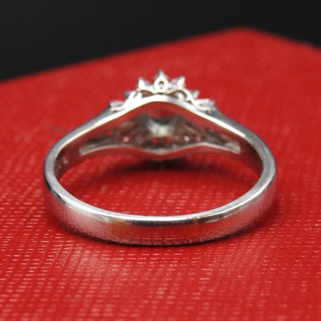 クレサンベール リング Pt900 合成アレキ0.4ct D0.25ct レディースのアクセサリー(リング(指輪))の商品写真