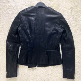 極上の質感✨極美品 ヒューゴボス ライダースジャケット ラムレザー 羊革 黒