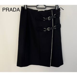 PRADA ウールラップスカート