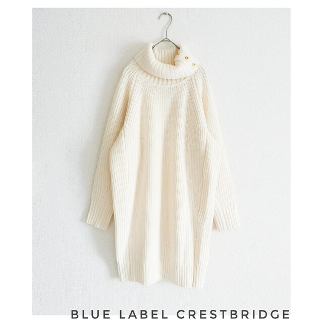 BLUE LABEL CRESTBRIDGE リラックスサイズニットワンピース 可愛い