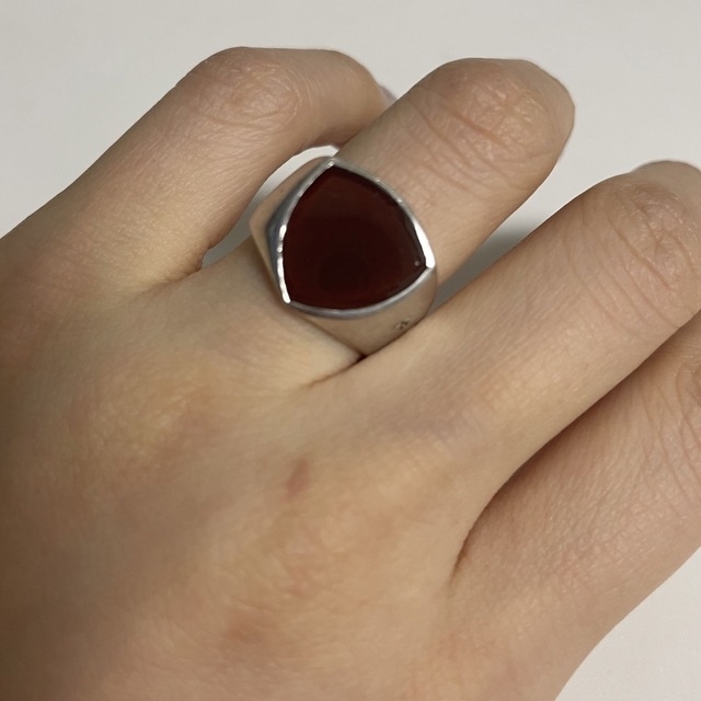 TOMWOOD oval Red Agate Ring トムウッド リング