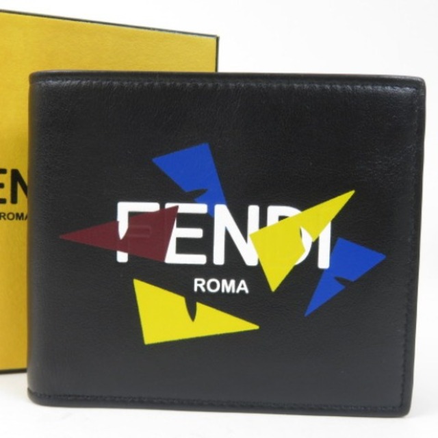 未使用品 FENDI フェンディ 札入れ バッグバグズ ROMA 二つ折り財布