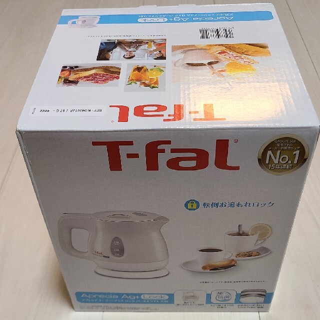 T-fal(ティファール)のT-fal 電気ケトル アプレシア エージー・プラス ロック パールホワイト スマホ/家電/カメラの生活家電(電気ケトル)の商品写真