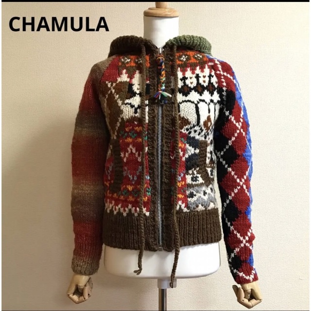 未使用 定価 CHAMULA ウールカーディガン-