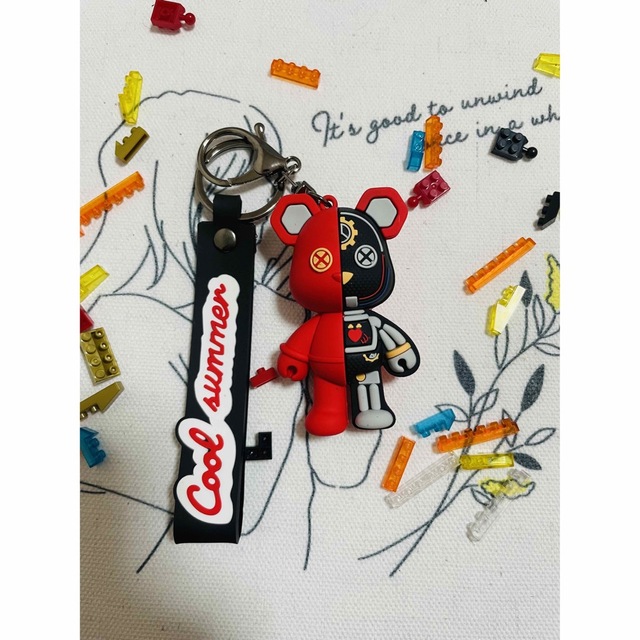 バッグチャーム キーホルダー 可愛い うさぎ シリコン レッド レディースのファッション小物(キーホルダー)の商品写真