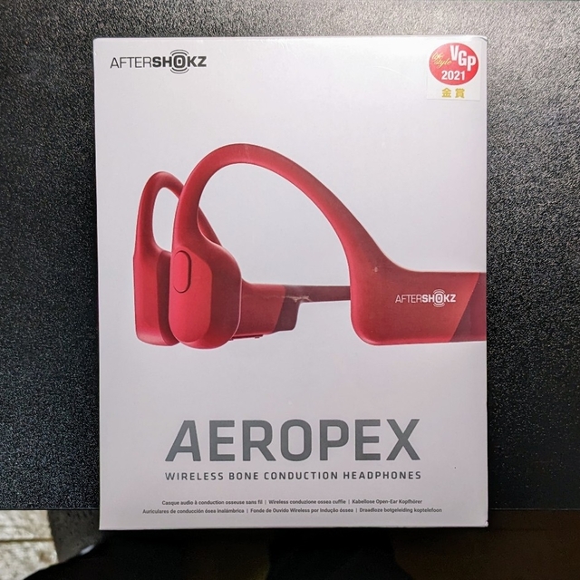 Shokz（Aftershokz）AEROPEX SOLAR RED 新品未開封 スマホ/家電/カメラのオーディオ機器(ヘッドフォン/イヤフォン)の商品写真