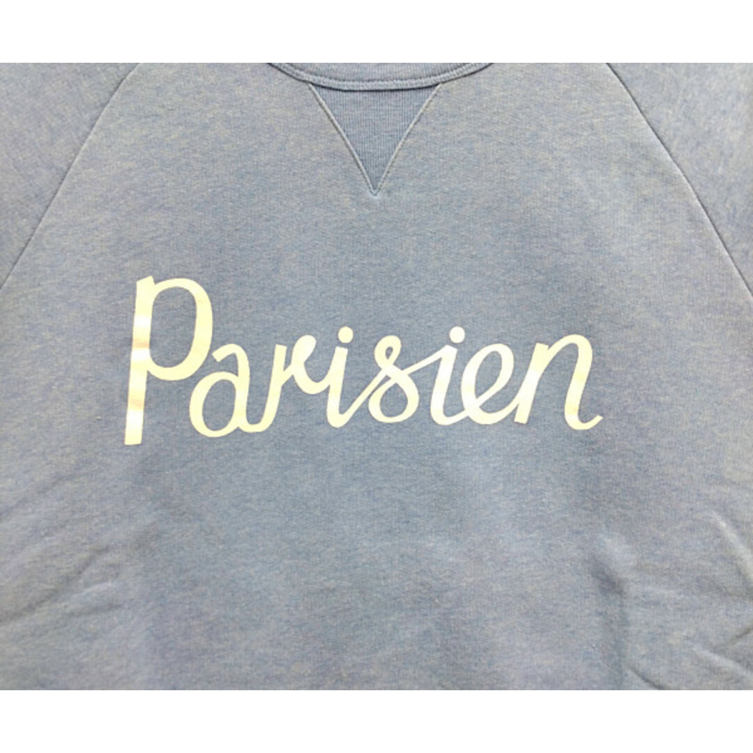 MAISON KITSUNE メゾンキツネ Parisien パリジャン ロゴ スウェット コットン ライトインディゴ系 M 正規品 / B3082