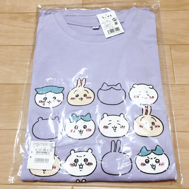 ちいかわ(チイカワ)のちいかわ　Tシャツ　パープル　クーポン消化 レディースのトップス(Tシャツ(半袖/袖なし))の商品写真