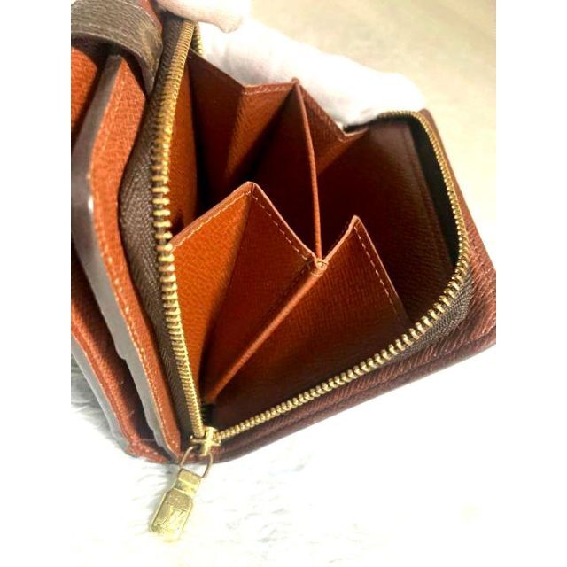 【逸品】小物ルイヴィトン モノグラム 折りたたみ財布 コンパクトジップ オーダー
