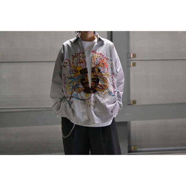 doublet CHAOS EMBROIDERY CHECK SHIRT