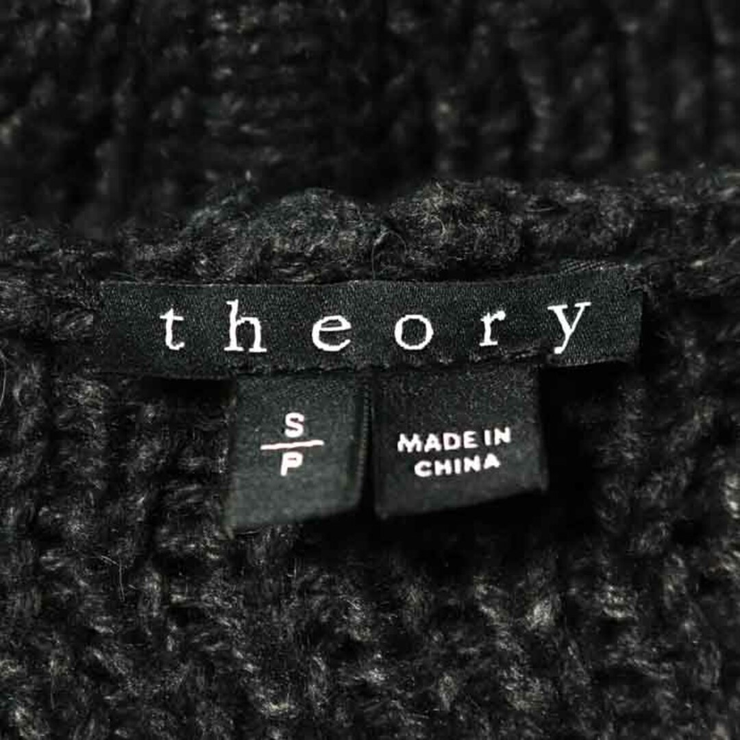 theory(セオリー)のセオリー パーカー ニット フード アウター アルパカ混 レディース Sサイズ ブラック theory レディースのトップス(パーカー)の商品写真