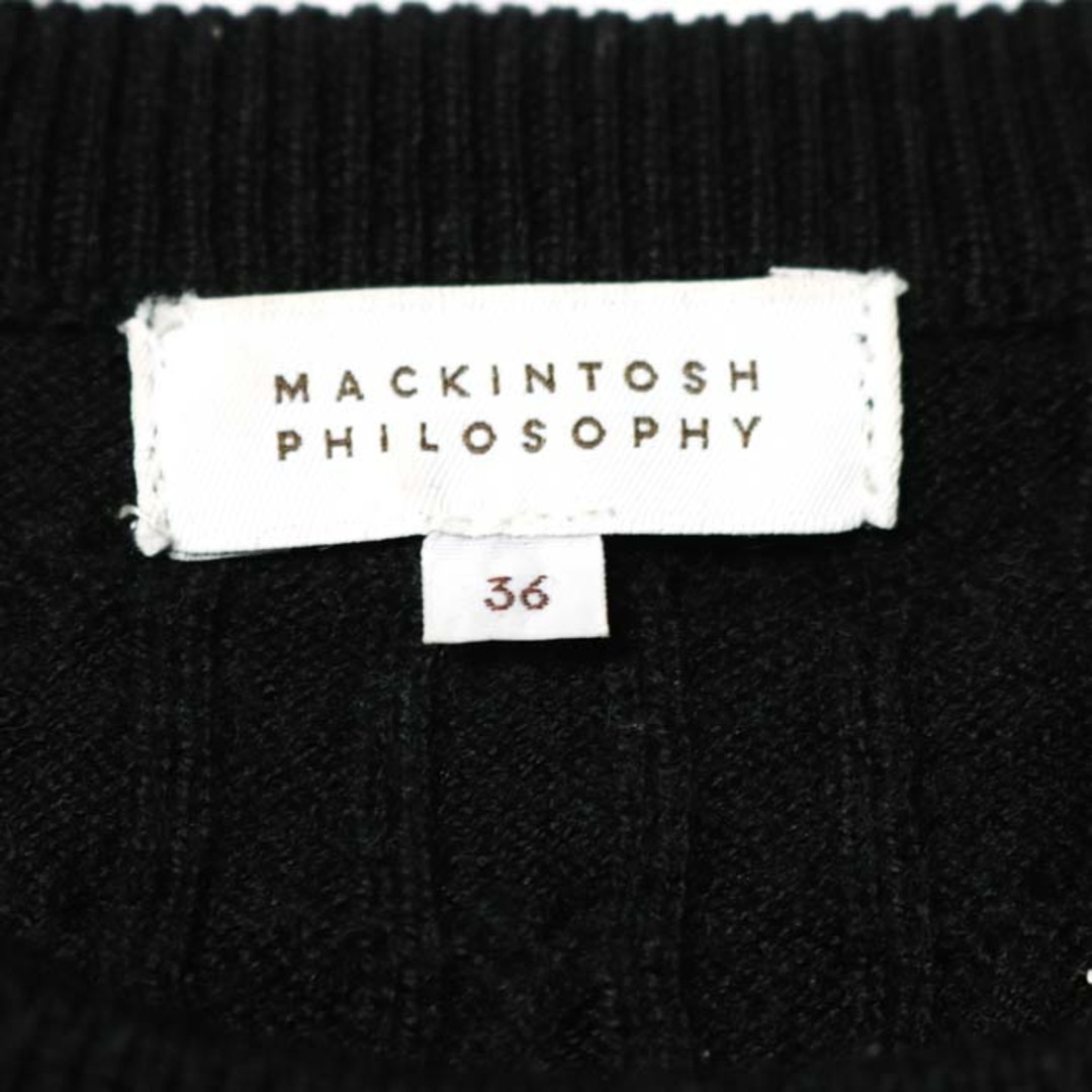 MACKINTOSH PHILOSOPHY(マッキントッシュフィロソフィー)のマッキントッシュフィロソフィー セーター ニットセーター ウール 長袖 ウール レディース 36サイズ ブラック MACKINTOSH PHILOSOPHY レディースのトップス(ニット/セーター)の商品写真