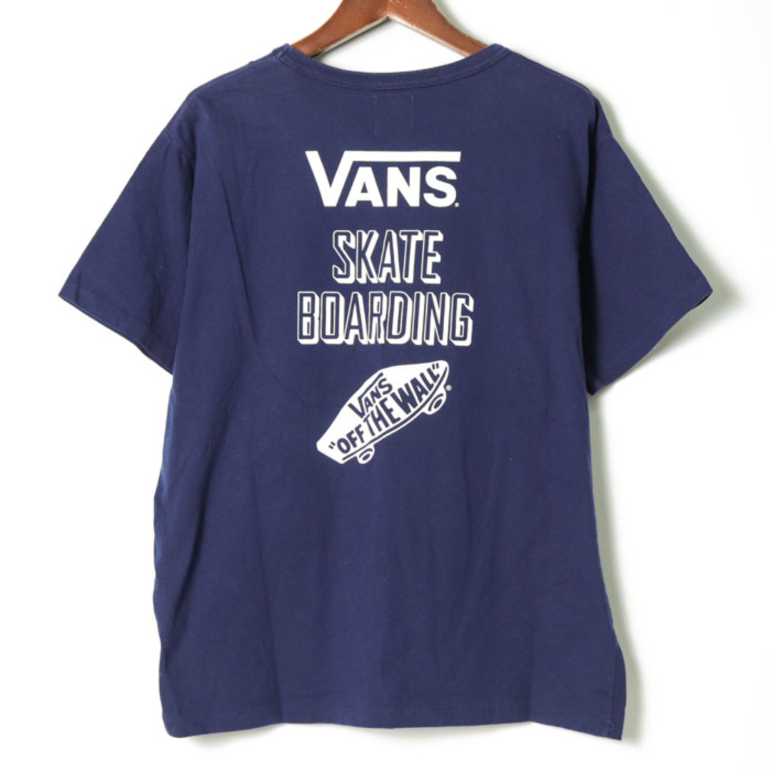 VANS(ヴァンズ)のヴァンズ 半袖Ｔシャツ プリントT トップス 半袖 クルーネック ロゴ スケート レディース Fサイズ ネイビー VANS レディースのトップス(Tシャツ(半袖/袖なし))の商品写真