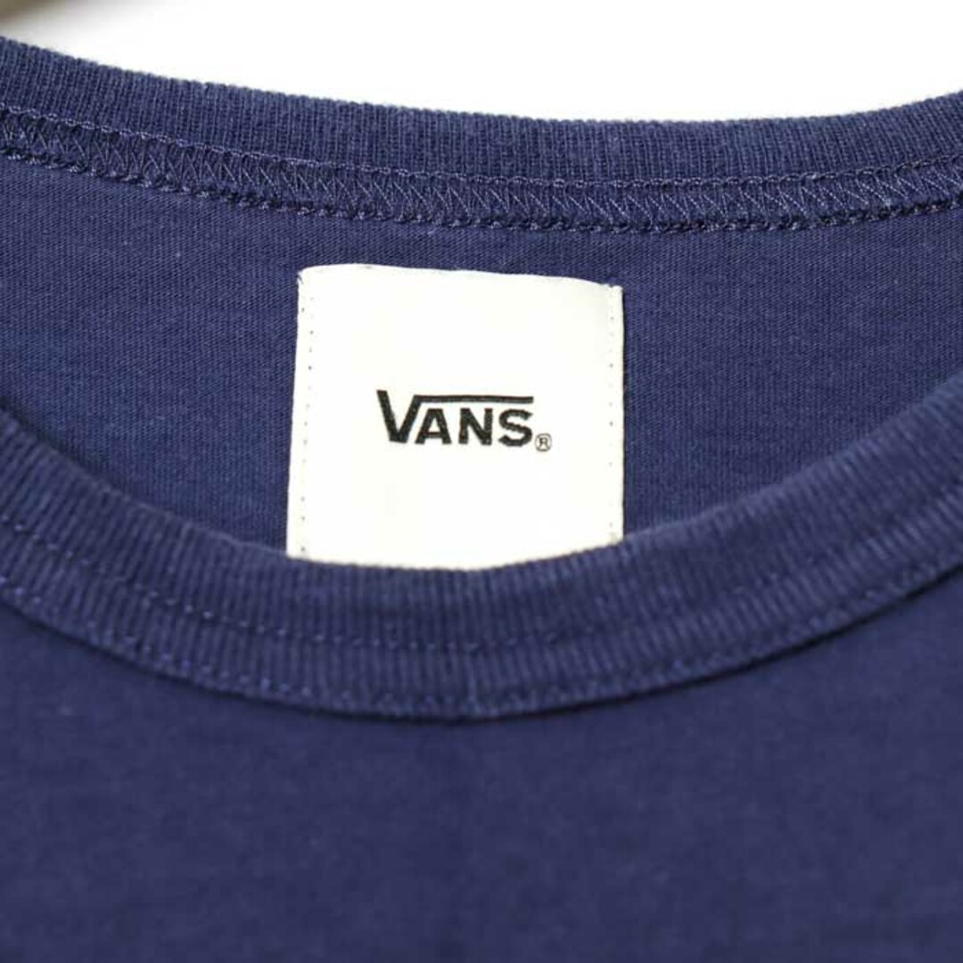 VANS(ヴァンズ)のヴァンズ 半袖Ｔシャツ プリントT トップス 半袖 クルーネック ロゴ スケート レディース Fサイズ ネイビー VANS レディースのトップス(Tシャツ(半袖/袖なし))の商品写真