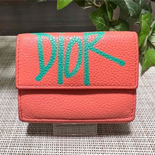 ディオール(Dior)のDior ディオール 財布 3つ折り ピンク 美品(財布)