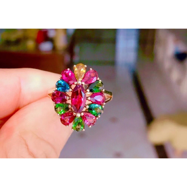 超安い品質 ⭐︎【高級】トルマリン リング 3.95ct k18 リング(指輪