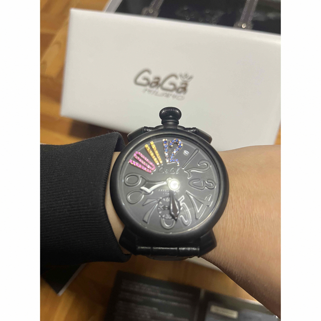 ガガミラノ【GaGa MILANO】マヌアーレ48ｍｍスケルトン　PVD　手巻