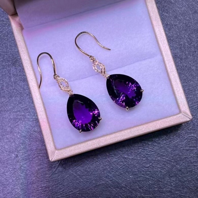 ⭐︎【天然】アメジスト ピアス k18 3.4g-