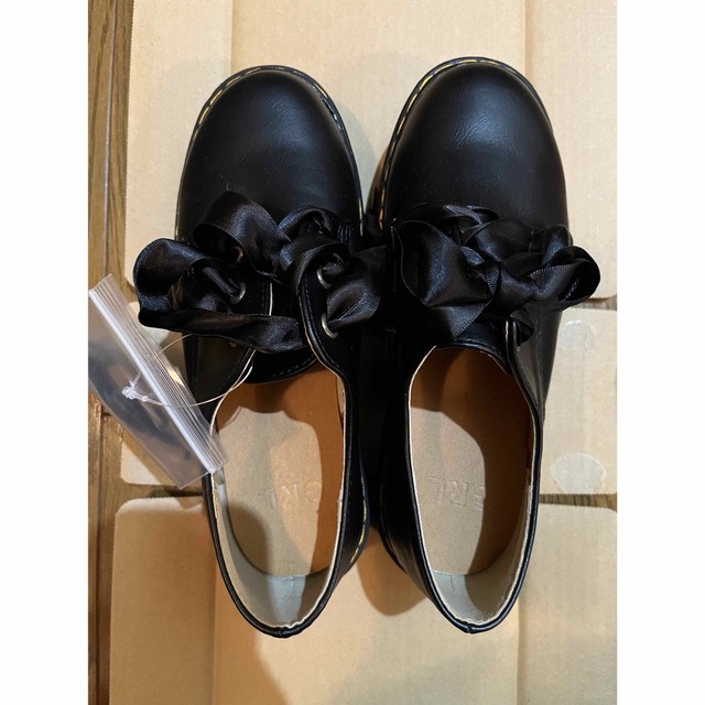 GRL(グレイル)の詩音様専用　グレイル　GRL 2WAY厚底レースアップシューズ　ブラック　黒 レディースの靴/シューズ(ローファー/革靴)の商品写真