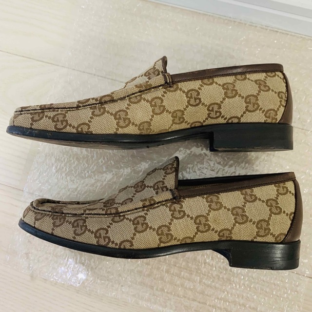 通販ポイント GUCCI GG柄 キャンバス ローファー 革靴 総柄 35. www.m