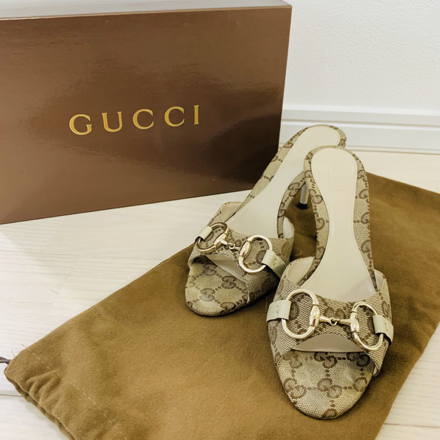 Gucci(グッチ)の【即日発送】グッチ ホースビット GG柄 セパレート オープントゥ パンプス レディースの靴/シューズ(ハイヒール/パンプス)の商品写真