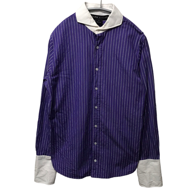 Ralph Lauren(ラルフローレン)の【希少】ラルフローレン Ralph ストライプシャツ S 紫 ヴィンテージ メンズのトップス(シャツ)の商品写真